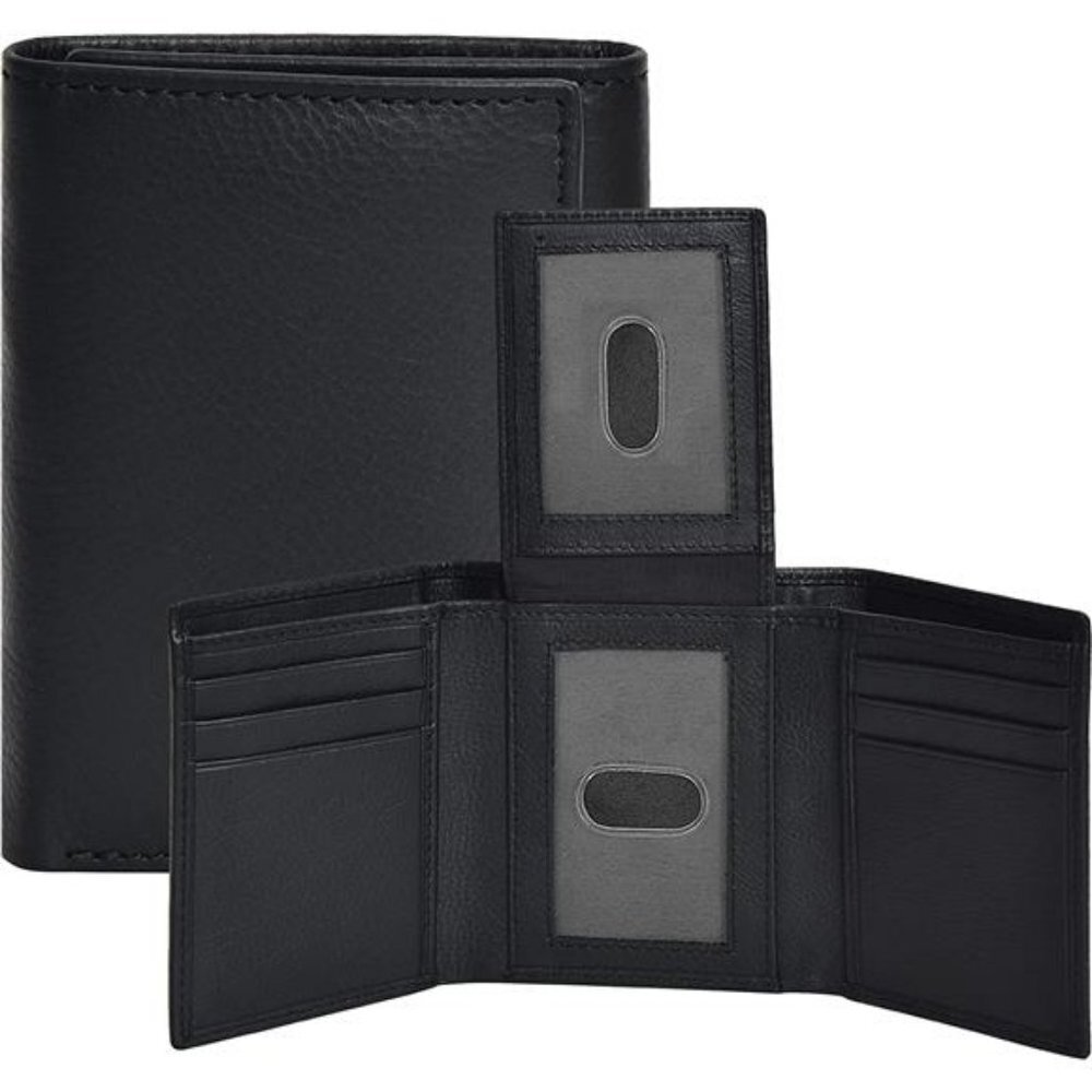 Slim Trifold Wallet for Men RFID Blocking Leather